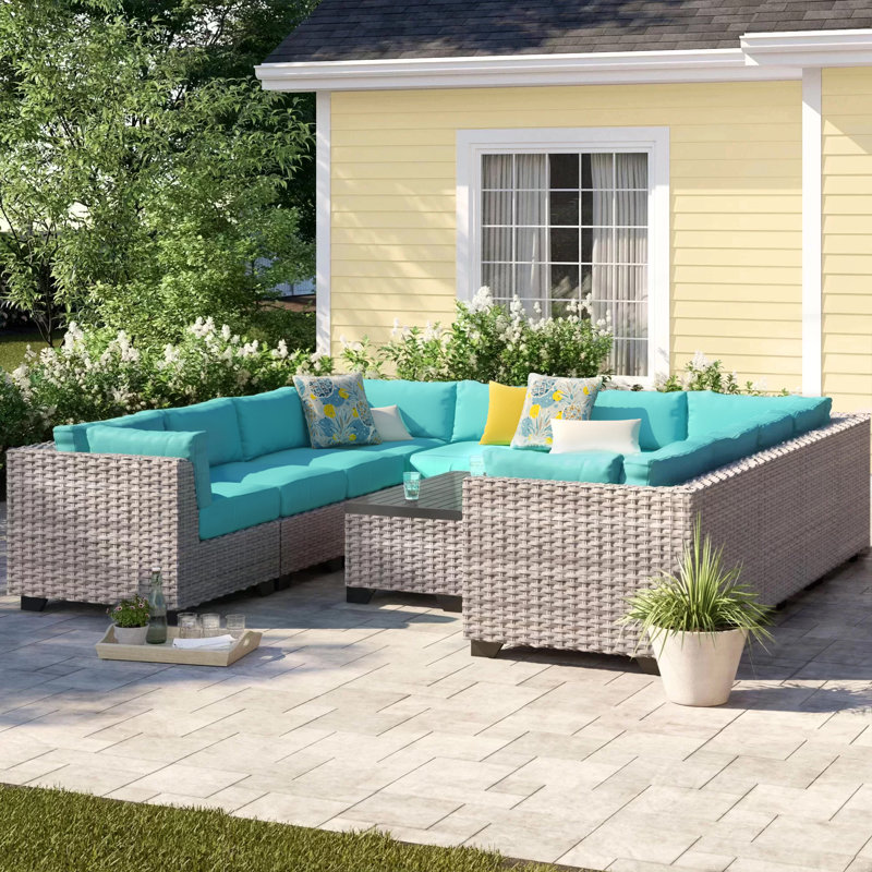 Sol 72 Outdoor™ Merlyn 11 Piece Sectional Seating Group with Cushions